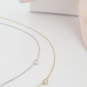 Náhrdelník s prírodným diamantom 3mm