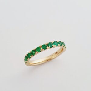 Prsteň prírodné Smaragdy "Emerald Love" 14kt zlato