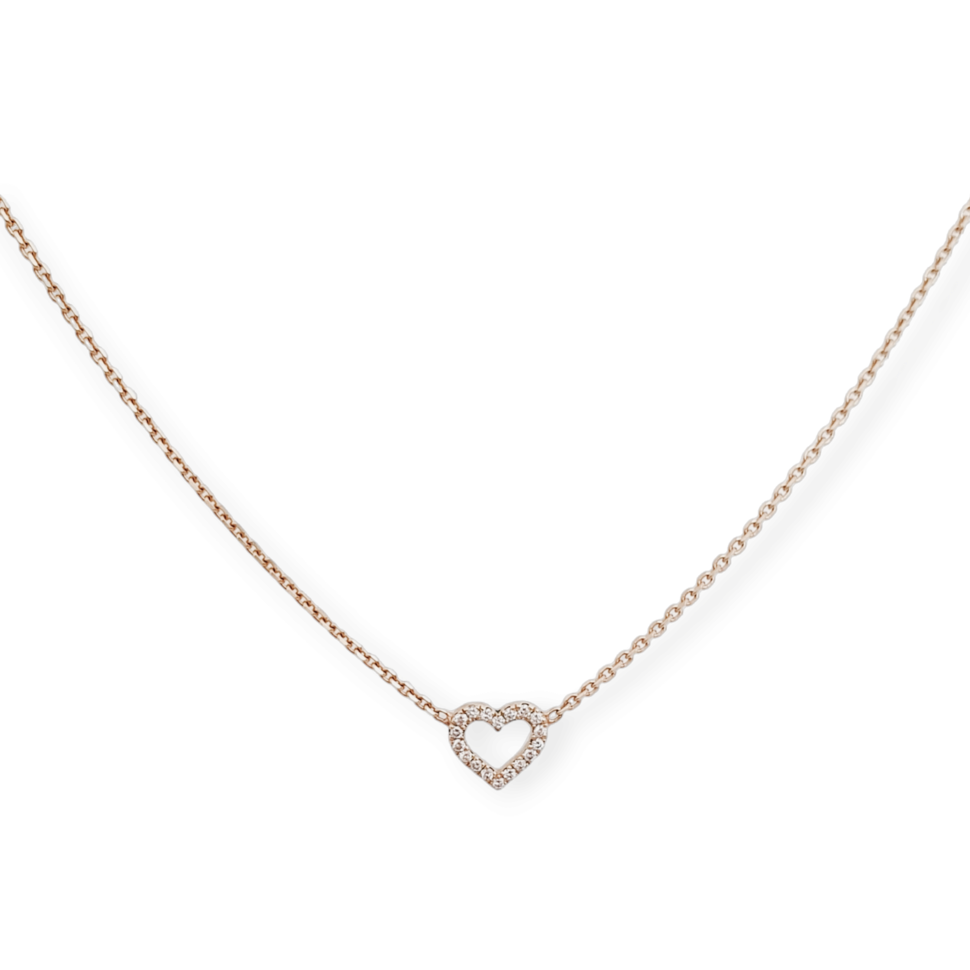 Náhrdelník Srdiečko s prírodnými diamantami 0.135ct – Obrázok 8