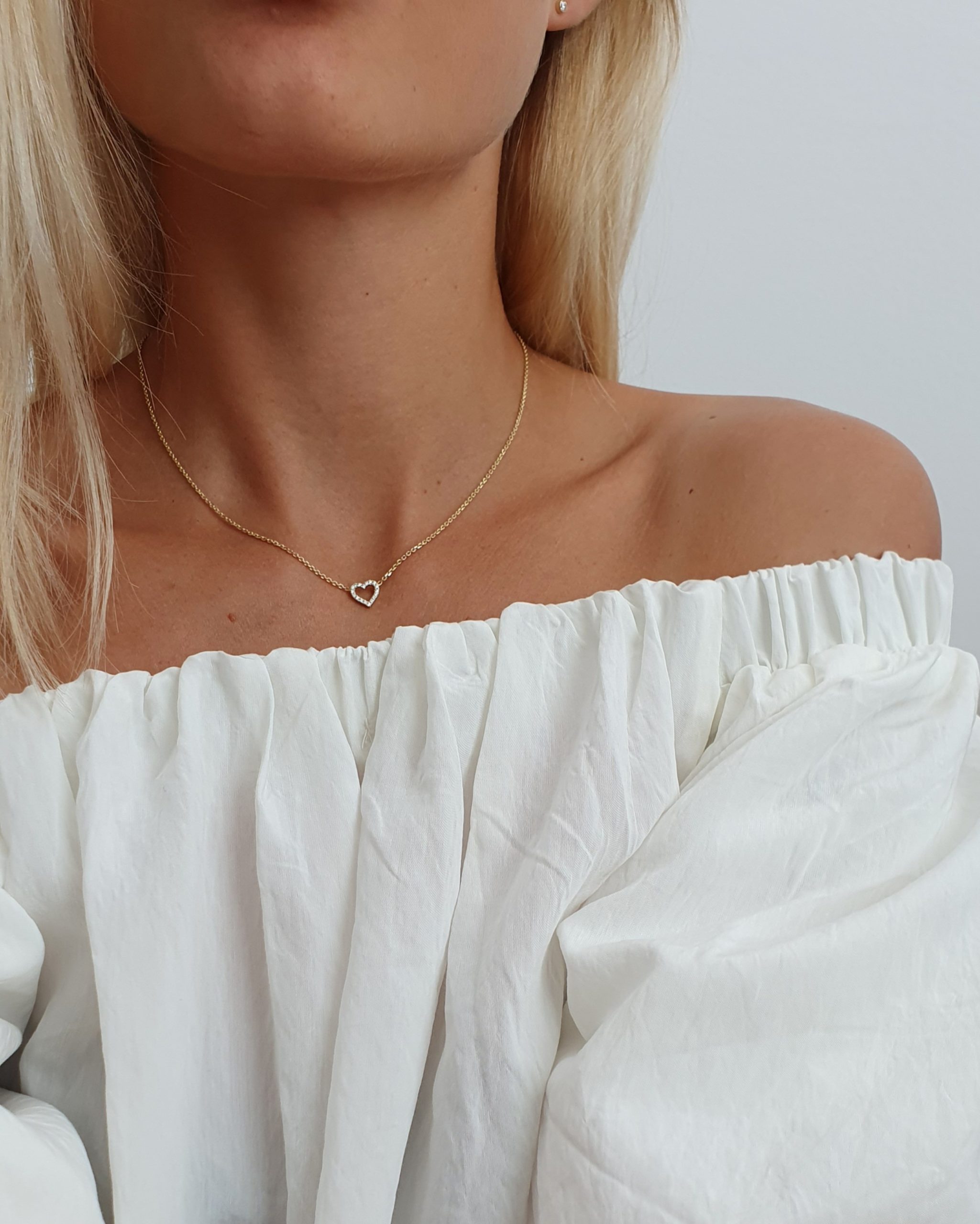Náhrdelník Srdiečko s prírodnými diamantami 0.135ct – Obrázok 4