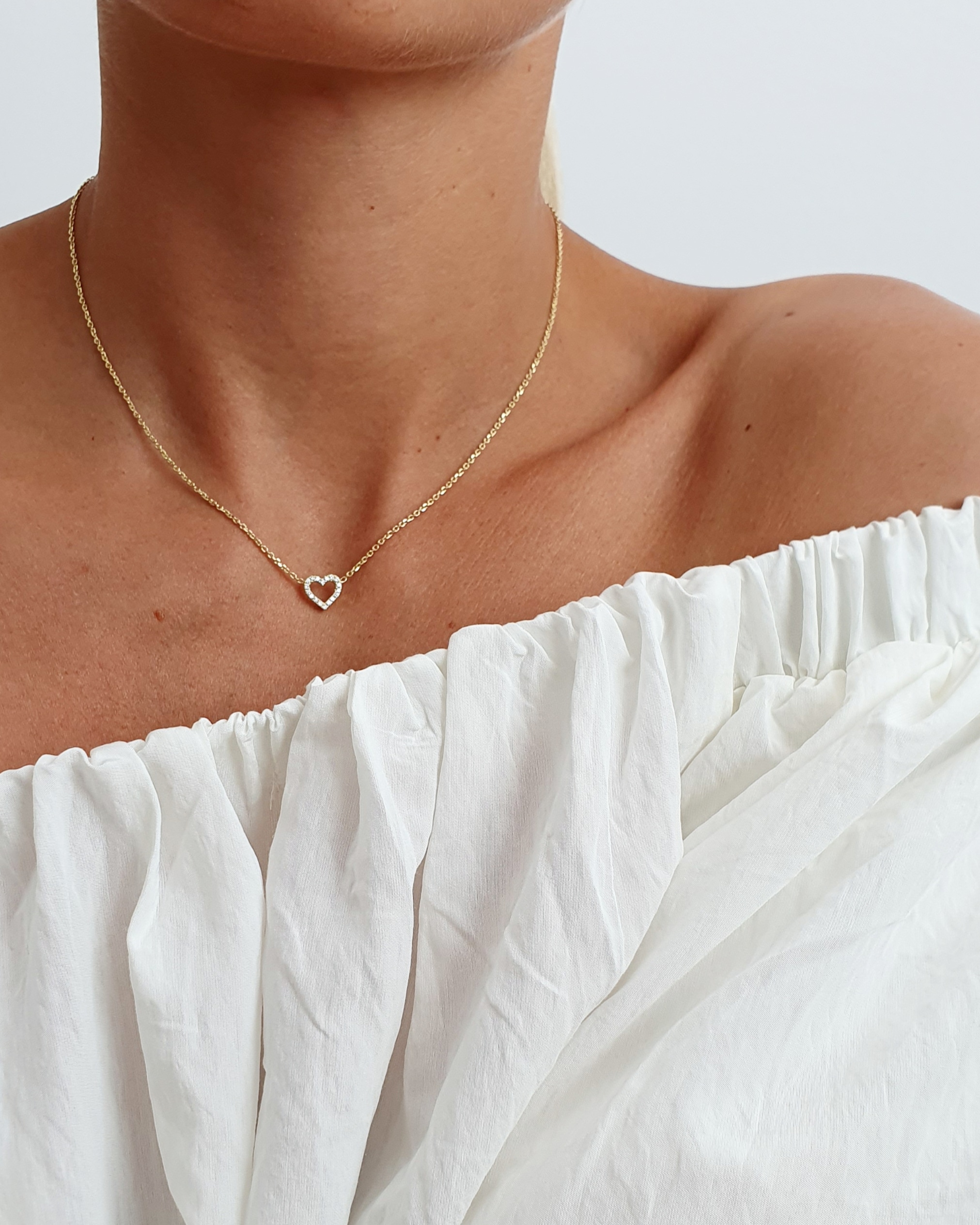 Náhrdelník Srdiečko s prírodnými diamantami 0.135ct – Obrázok 3