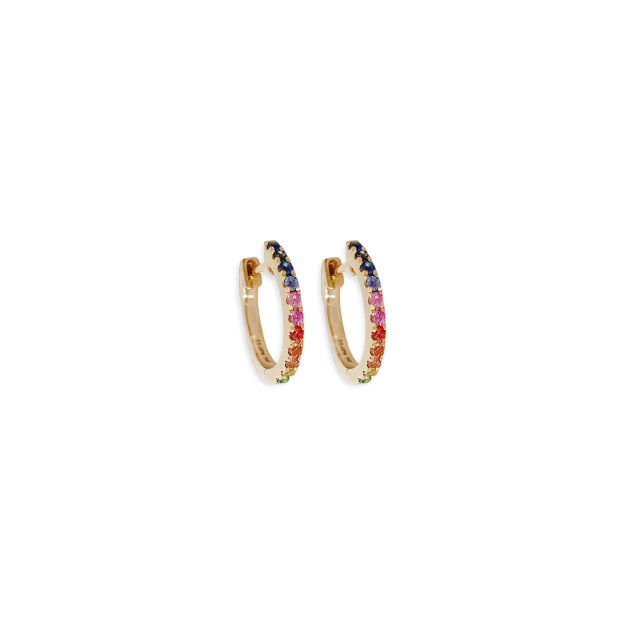 Náušnice Sapphire 14kt zlato prírodné zafíry 0,17ct/0,20ct