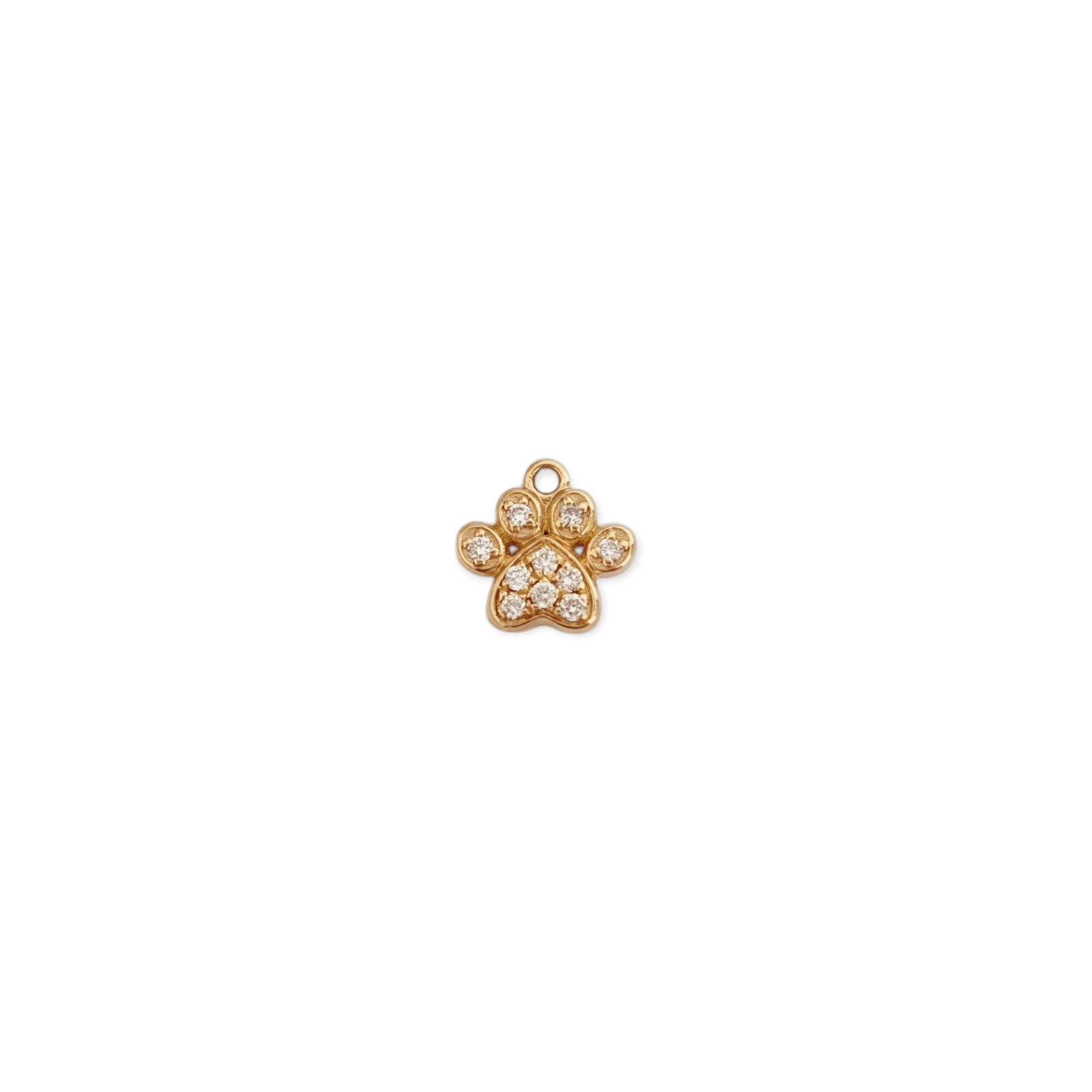 Prívesok na permanentný náramok Psia Labka prírodné diamanty 0,06ct