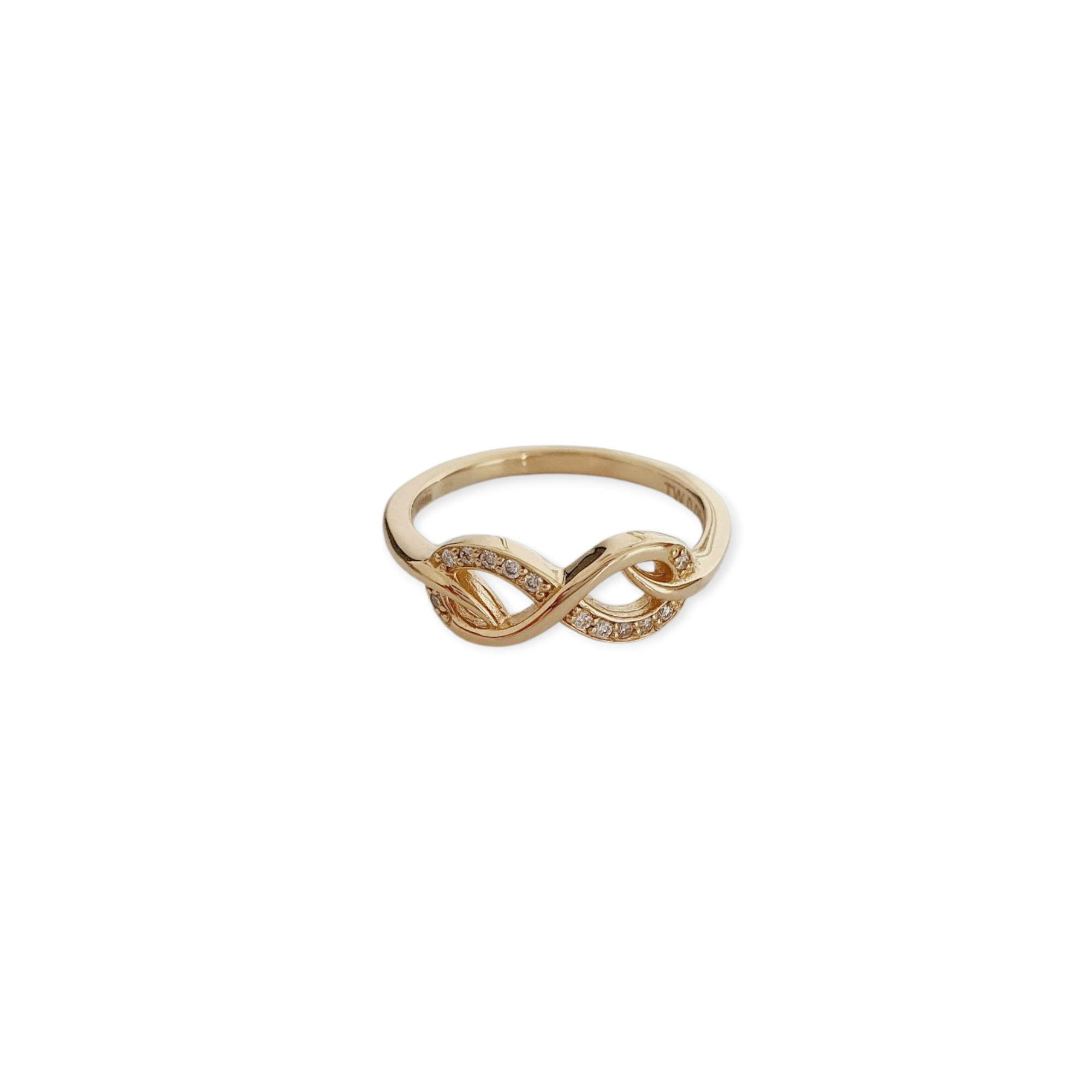 Prsteň Infinity prírodné diamanty 0,06 ct